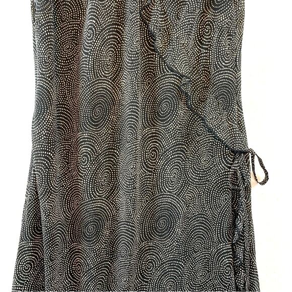 Jillian‎ Jones Chiffon Wrap Midi Dress Sz 8 Celestial Feminine Flowy Ruffle - Picture 3 of 12